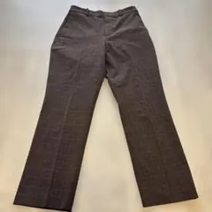 ユニクロ　スマートアンクルパンツ　 M ダークブラウン チェック