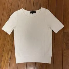 ⭐︎未使用⭐︎UNTITLED 半袖ニット 白色ラメ入り