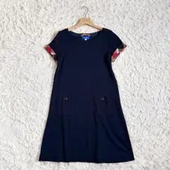 【未使用級】ブルーレーベルクレストブリッジ　ビスコースポンチカットソーワンピース