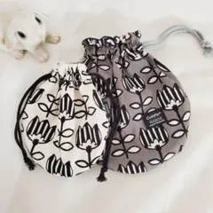 ♡チューリップ柄が可愛いまぁるい巾着セット♡