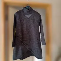 ダークグレー チュニック　トレーナー　カットソー