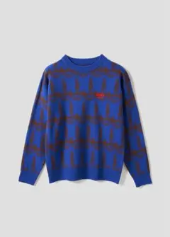 グラニフ　イカク ウォッシャブルジャガードニット