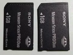 Sony memorystick PRO DUO　1GB ２枚