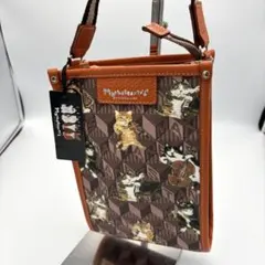 未使用タグ付き　マンハッタナーズ　スマホショルダーバッグ　ブラウン