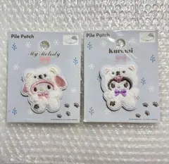 サンリオ　ワッペン　シール　マイメロ　クロミ　ふわふわスノー