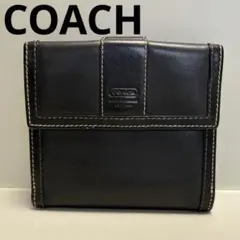 COACH 二つ折り財布 ブラック レザー　Y2Kのサムネイル