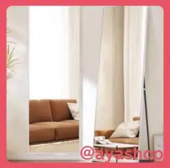 大型 スタンドミラー ホワイト 姿見 全身鏡 引取り限定 180×90 | Mercari