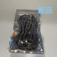 新品　ショルダーストラップ ブラック・ホワイト チェック