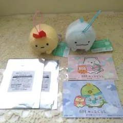 すみっコぐらし　うつぶせゴム紐マスコットpart3 エビフライ　ホログラムカード