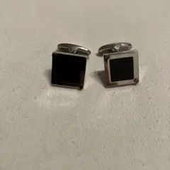 黒い四角形のカフリンクス