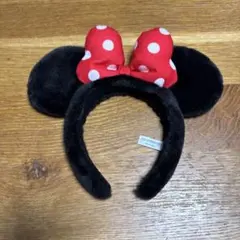 ミニーマウス カチューシャ 黒 赤