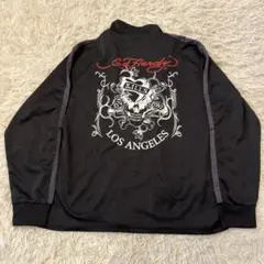 美品　 Ed Hardy　メンズ　トラックジャケット　ジャージ　ブラック　LL
