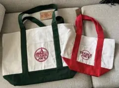 新品未使用Trader Joe’s トートバッグ　レッド　グリーン　2点