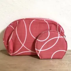 ポーチ&ミラー 2点セット ピンク 未使用 ミスタードーナツ ミスド【匿名配送】