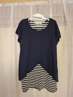 another branch 半袖 カットソー ネイビー ボーダー