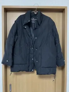 W closet 黒 ダウンジャケット ベスト 2way