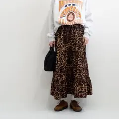 kiino. leopard skirt キイノ レオパードスカート ヒョウ柄