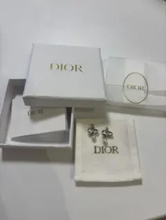 箱付 Dior Petit CD ピアス パール ゴールド ディオール 保存袋付