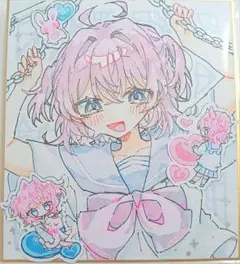 一点物 手描きイラスト 原画 オリジナル アナログイラスト 女の子