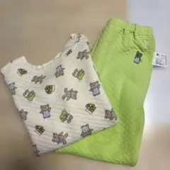 クマ柄キルティングベビーパジャマ 110cm