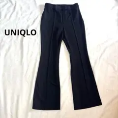 UNIQLO フレアストレッチパンツ Black Ｍ レディース