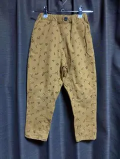 FRENCHAming 120cm オレンジブラウンアルファベット柄ロングパンツ