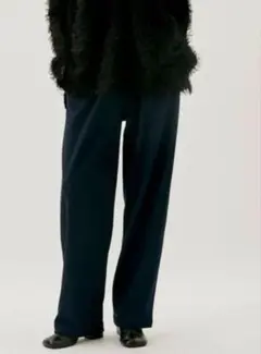 CLANE-RIB STRIPE TUCK PANTS-