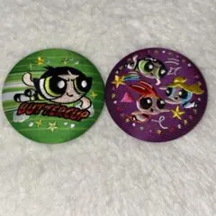 パワーパフガールズ 刺繍缶バッジ 2個セット バターカップ バブルス ブロッサム