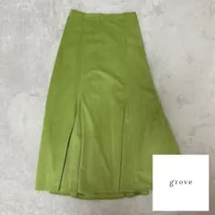 grove（グローブ） マーメイドシルエット ロングスカート M 黄緑 美品⭐︎のサムネイル