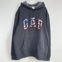 GAP ギャップ パーカー デカロゴ アメリカ 裏起毛 プルオーバー 古着