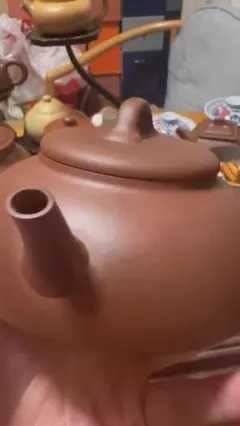 ブラウン陶器急須
