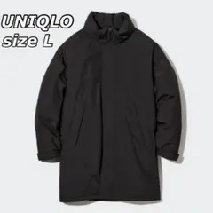 【美品】UNIQLO 防風パデッドコート メンズ ブラック L ユニクロ コート