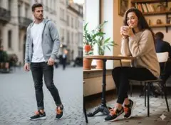 Nike Air 黒/オレンジ スニーカー