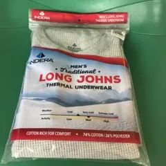 INDERA MEN'S LONG JOHNSサーマルアンダーウェアグレーLのサムネイル
