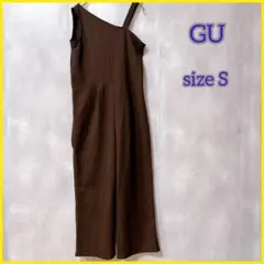 【GU】 ジーユー (S) ワンショルダーサロペット ブラウン ゆったりのサムネイル