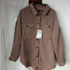 コーデュロイシャツ L モカ