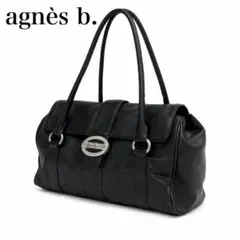 【極美品】アニエスベー ハンドバッグ ショルダーバッグ 肩掛け レザー ブラック