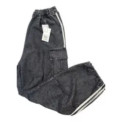 カーゴパンツ ダークグレー サイドストライプ