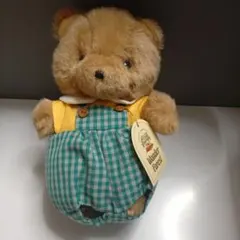 吉徳　fine success くまの男の子　チェック　レトロ　ぬいぐるみ
