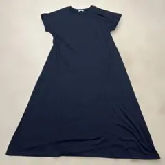 GLACIER ブラック 半袖ロングワンピース S
