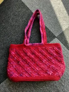 ハンドメイド　手編みバック