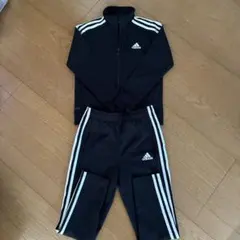 adidas ブラック ジャージ 3本ライン 130cm