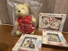 ディズニー　一番くじ　プーさん　クラシックぬいぐるみ　トランプ　缶バッジのサムネイル