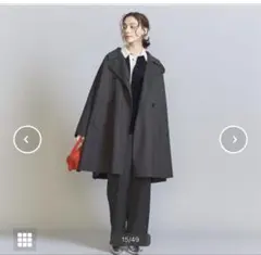 リバー ポンチョコート 23FW ダークグレー