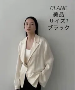 美品　CLANE クラネ TAILORED SATIN SHIRTのサムネイル