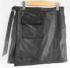 International Gallery BEAMS 羊革 ラップ スカート
