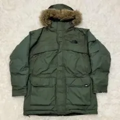 《状態良珍品早い者勝ち》ノースフェイスマウンテンダウンジャケットフード有カーキ