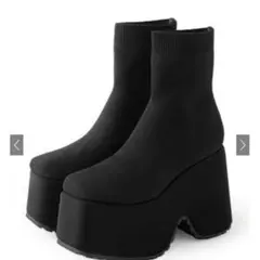 GRL 厚底ヒールソックスショートブーツ