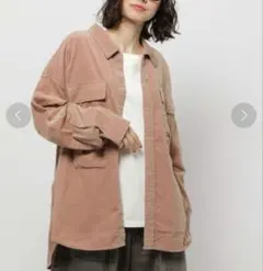 ニコアンド コーデュロイポケットシャツ 羽織り 重ね着 F