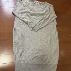 OPAQUE.CLIP グレー ロングニットワンピース